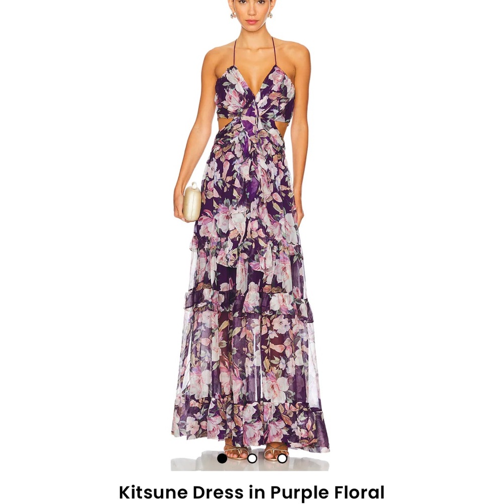 ASTR the Label Kitsune Dress in Purple Floral (NWT)